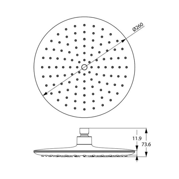 Душевая насадка верхняя круглая IDDIS (200SWRPi64)